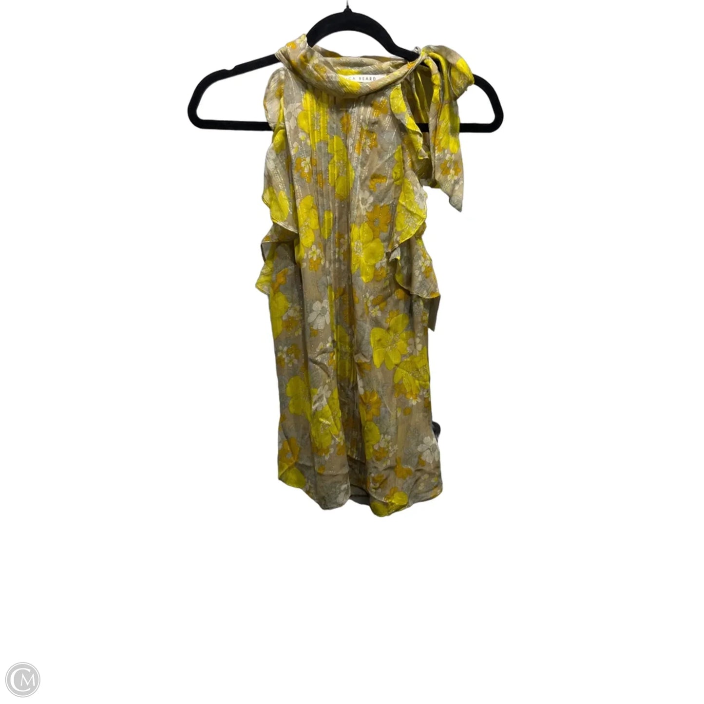 Top Sleeveless By Veronica Beard In Orange & Yellow, Size: 8