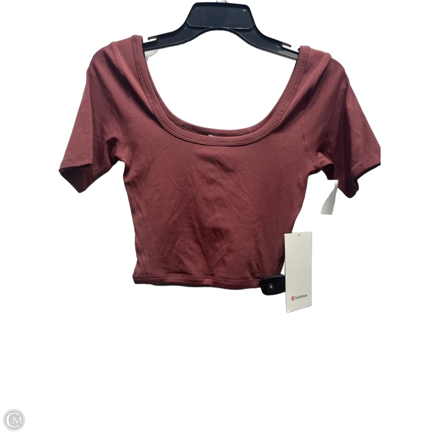 Athletic Top Short Sleeve By Lululemon In Mauve, Size: 4