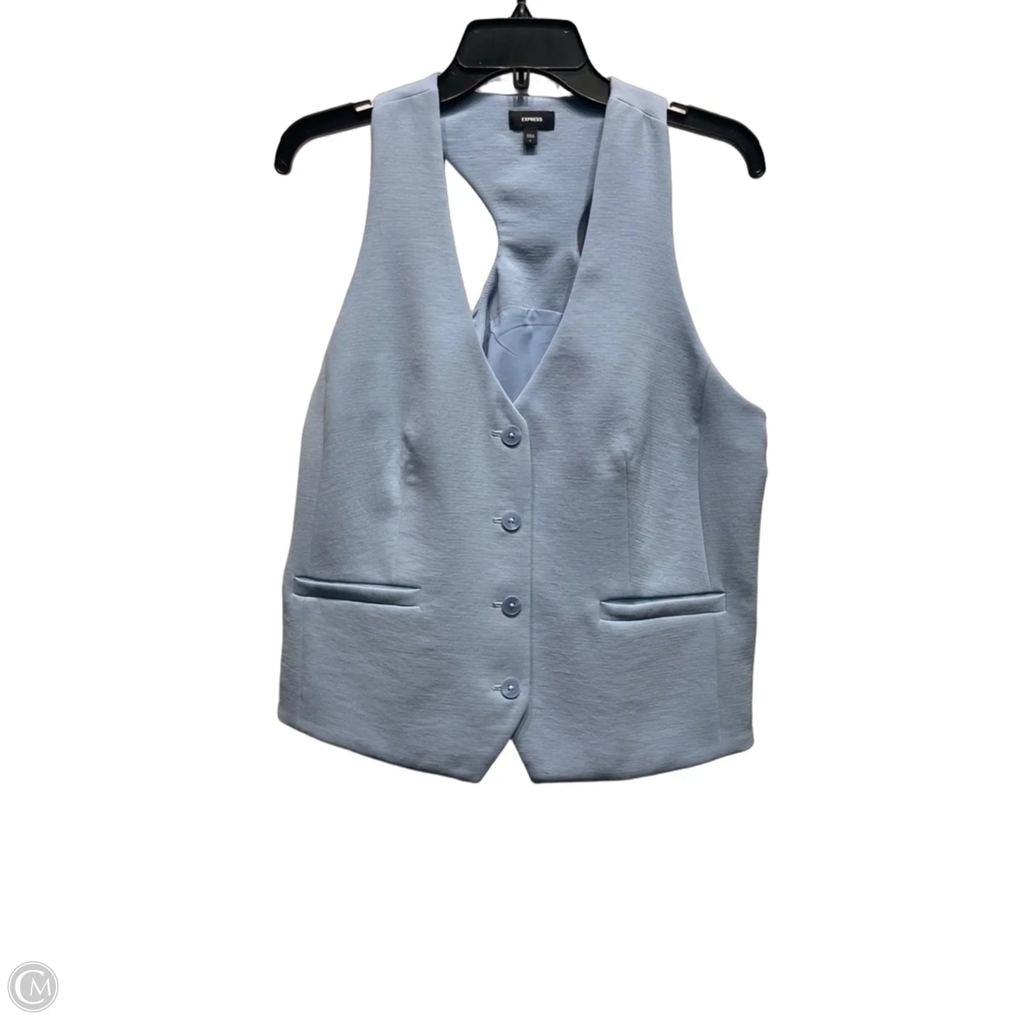 Vest Other By Express In Blue, Size: L