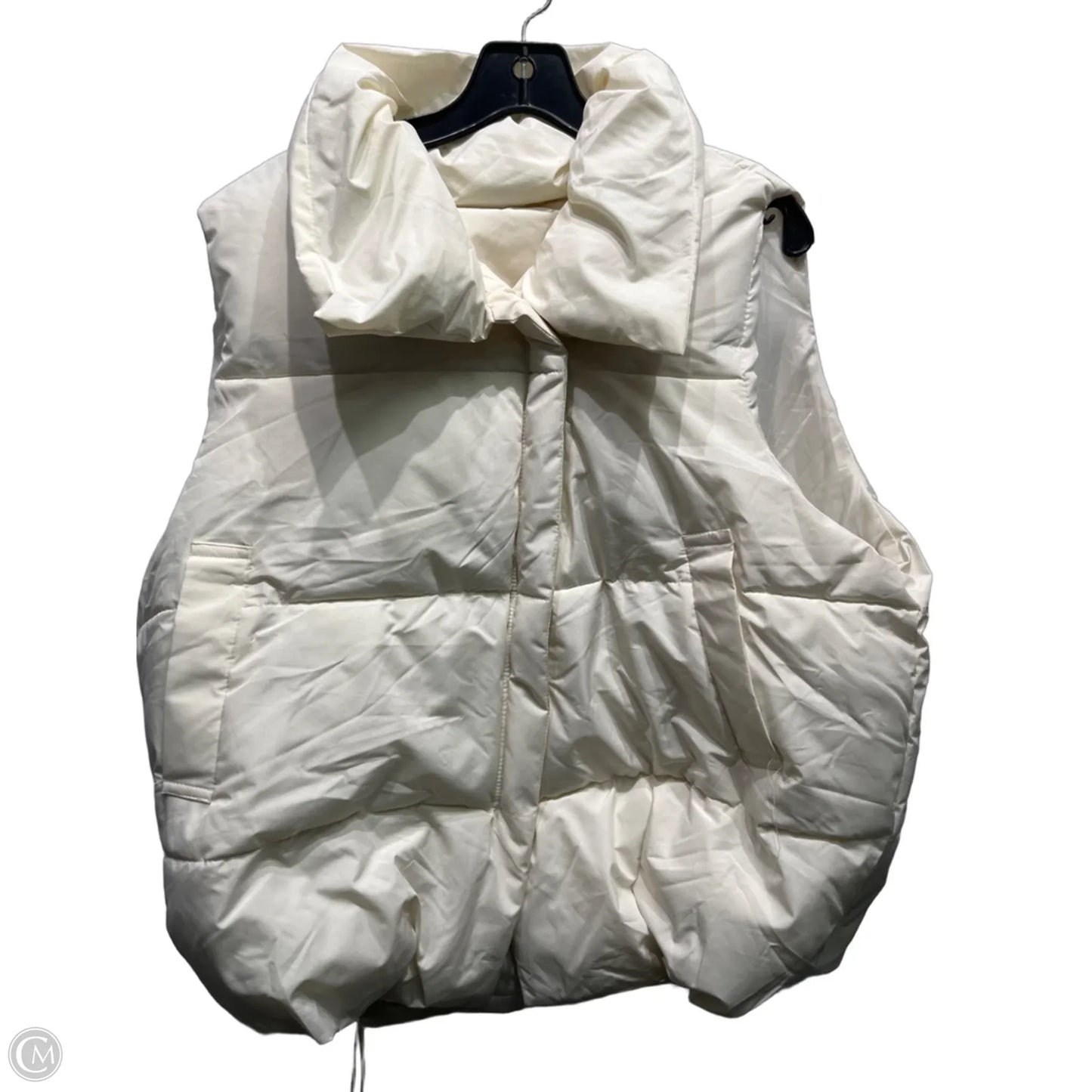 Vest Puffer & Quilted By Clothes Mentor In Cream, Size: M