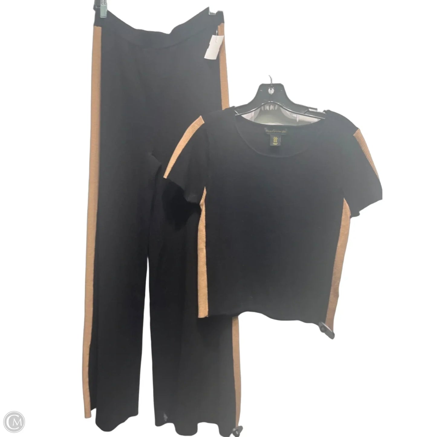 Pants Set 2pc By House Of Harlow In Black & Cream, Size: M