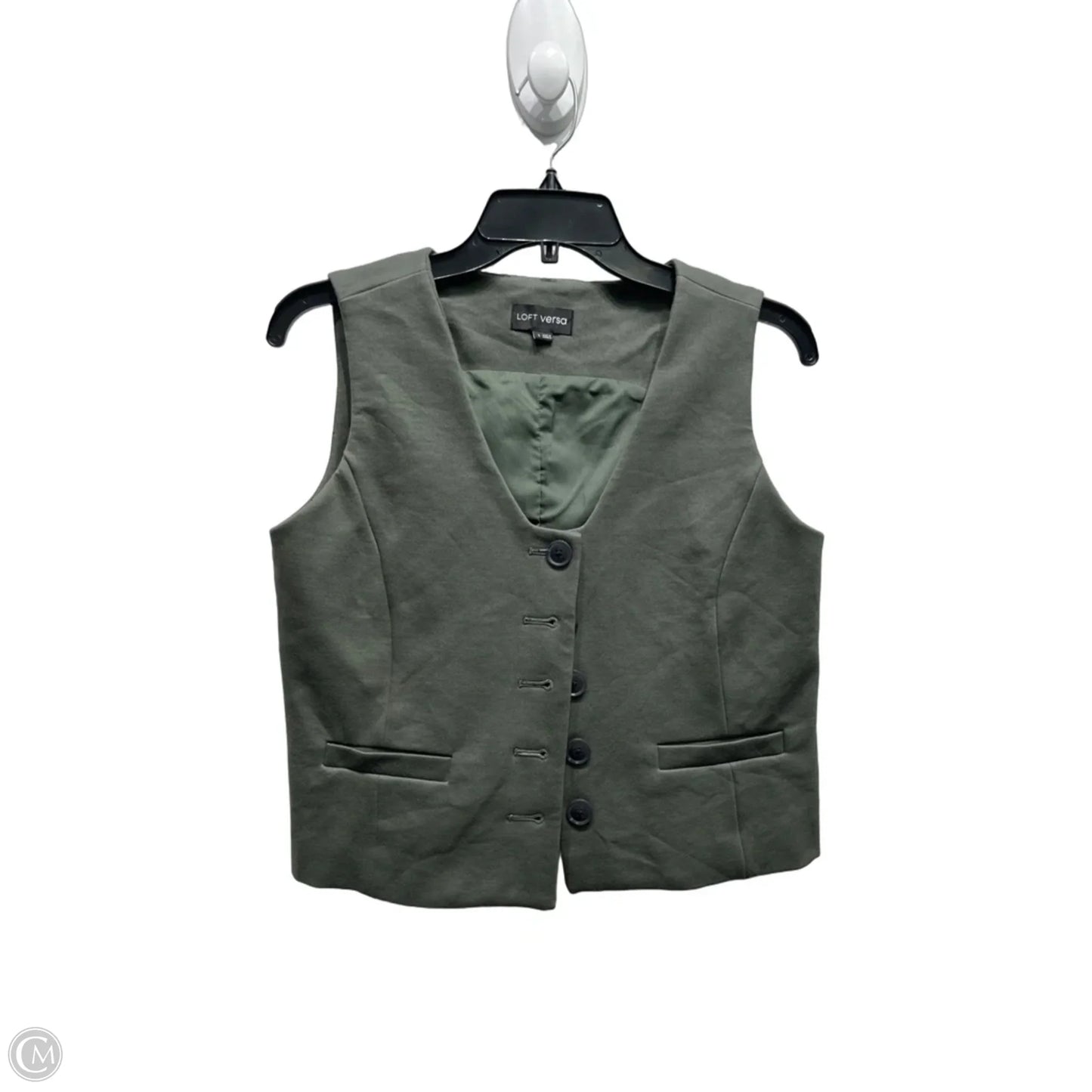 Vest Faux Fur & Sherpa By Loft In Green, Size: S