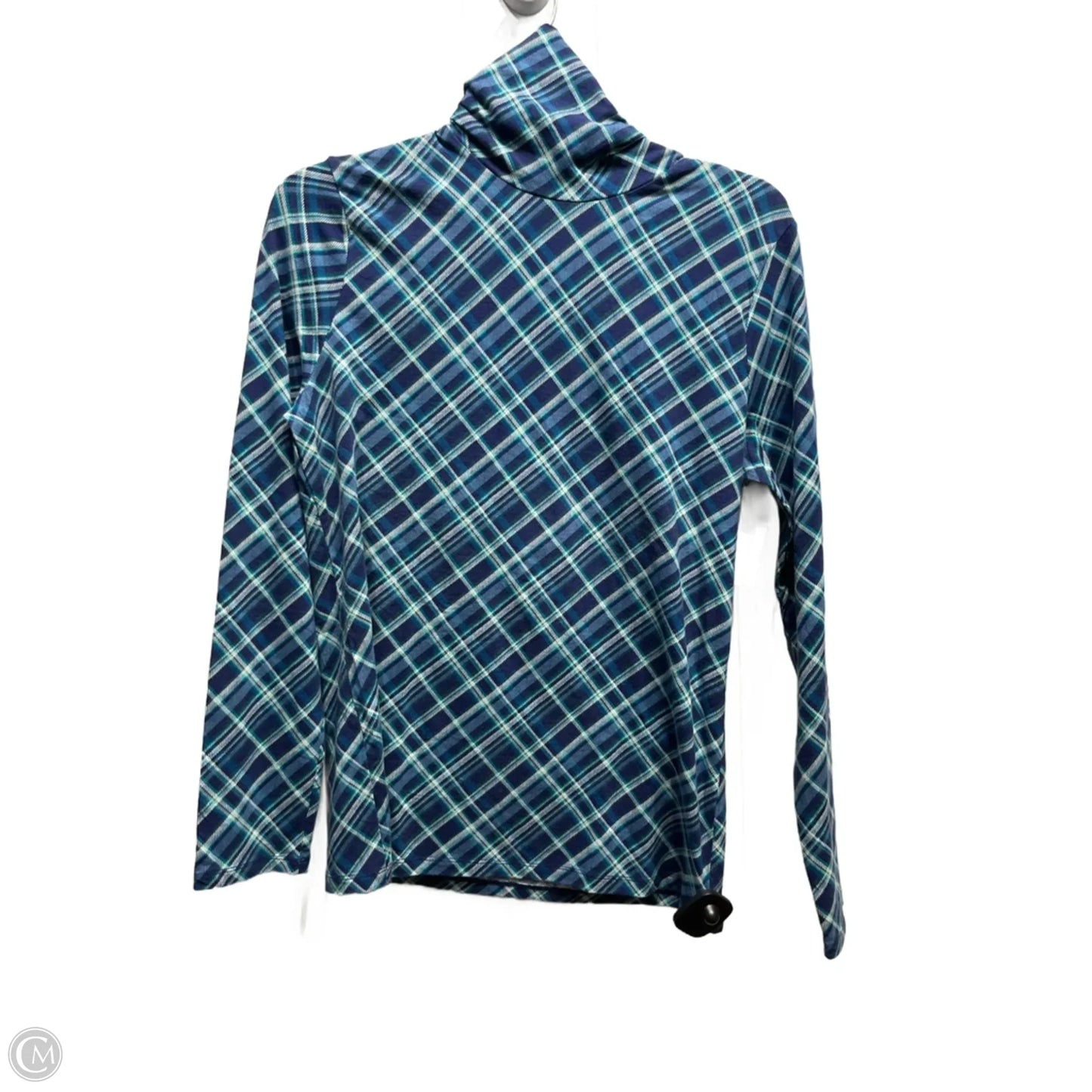Top Long Sleeve By Talbots In Blue & Green, Size: M
