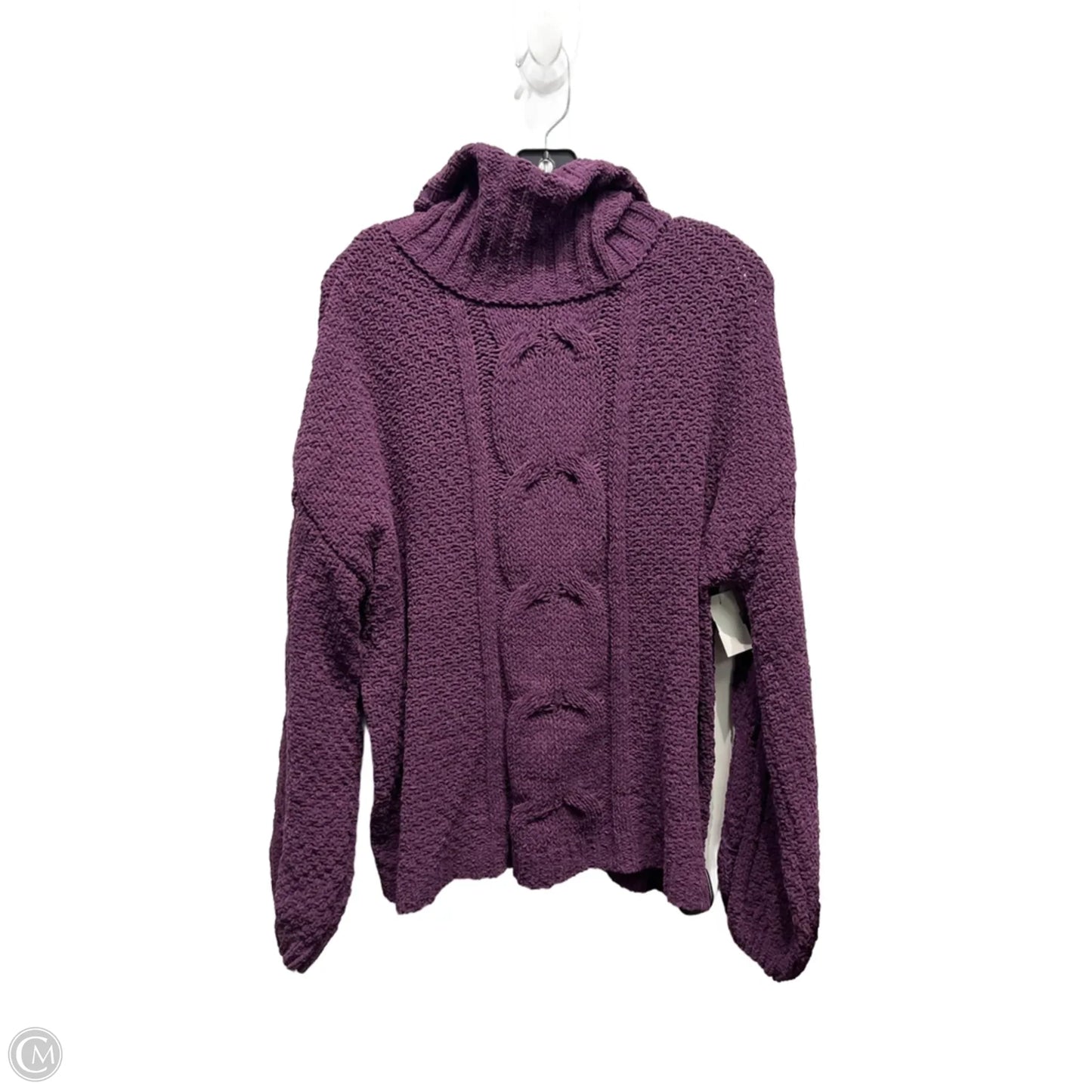 Sweater By Seven 7 In Purple, Size: M