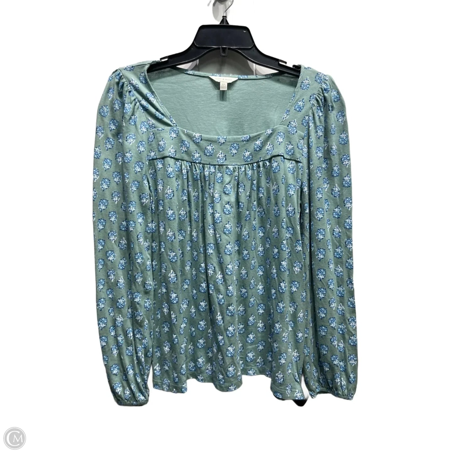 Top Long Sleeve By Lucky Brand In Blue & Green, Size: M
