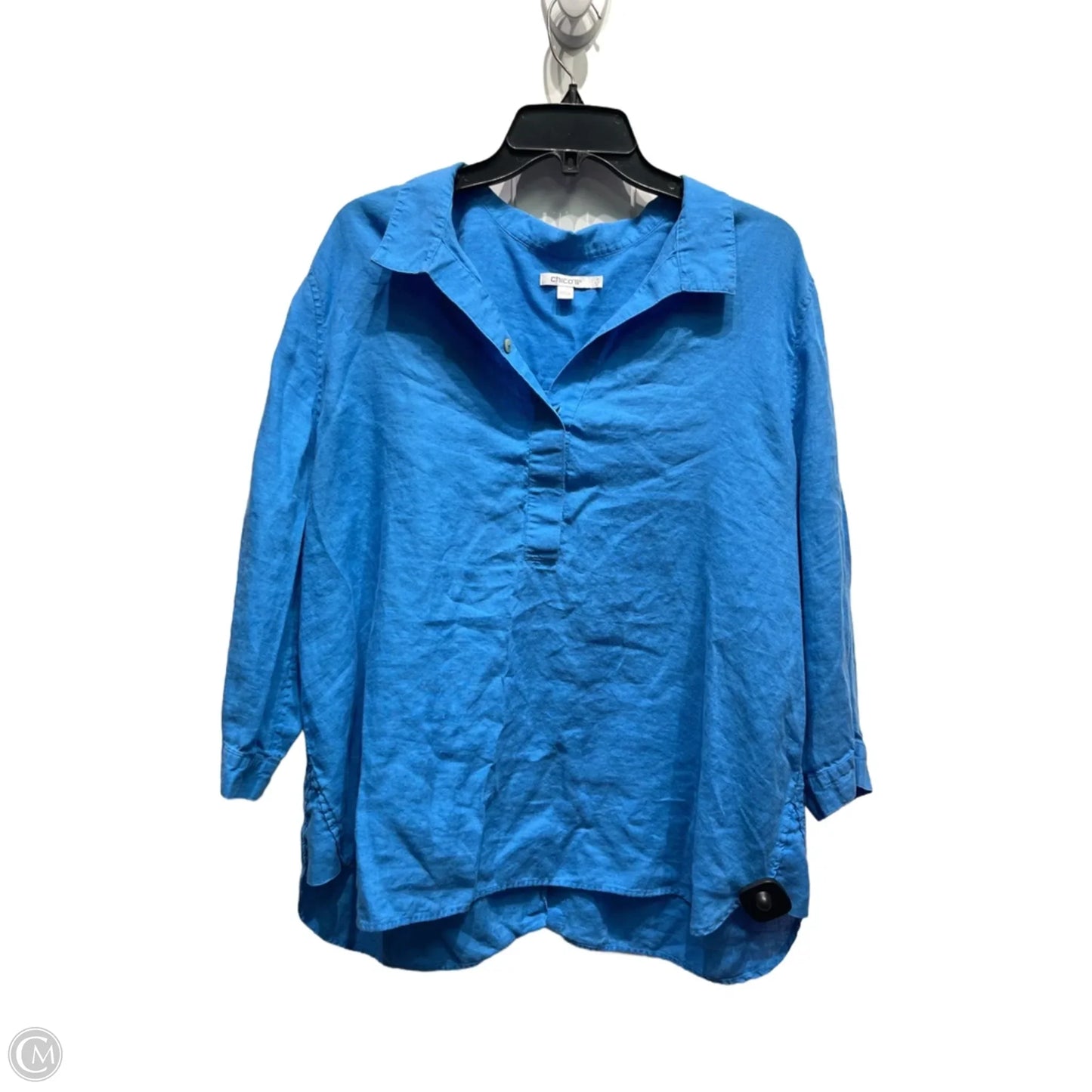 Top Long Sleeve By Chicos In Blue, Size: 16