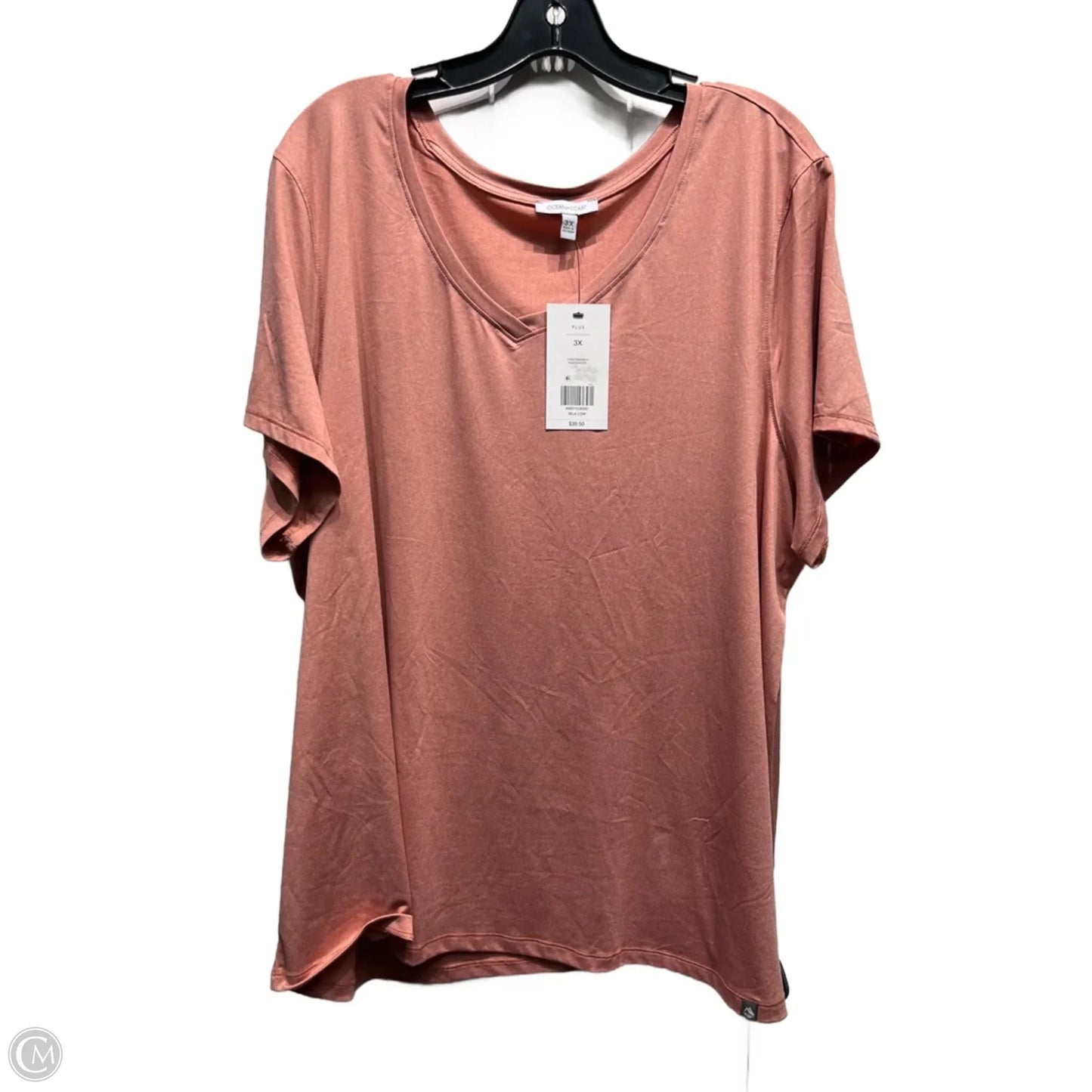 Top Short Sleeve By Clothes Mentor In Orange, Size: 3x