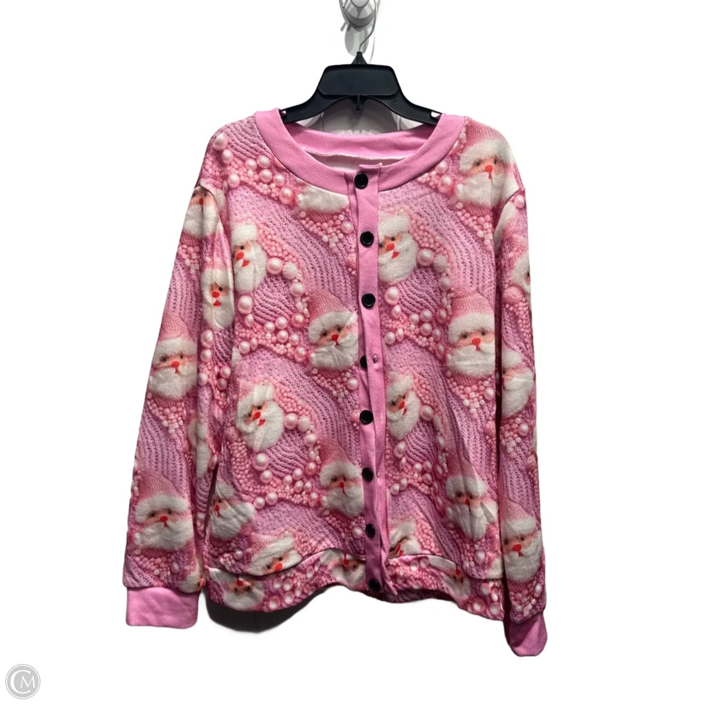 Sweater Cardigan By Clothes Mentor In Pink, Size: Xl