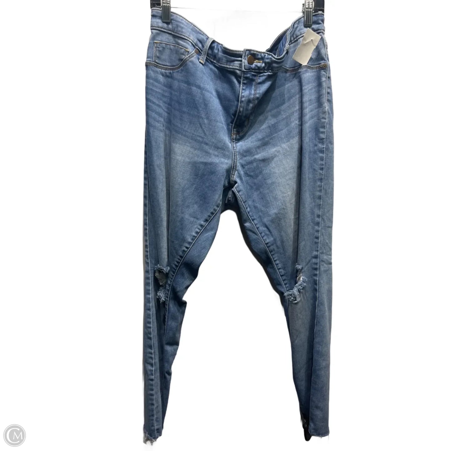 Jeans Skinny By Ava & Viv In Blue Denim, Size: 16