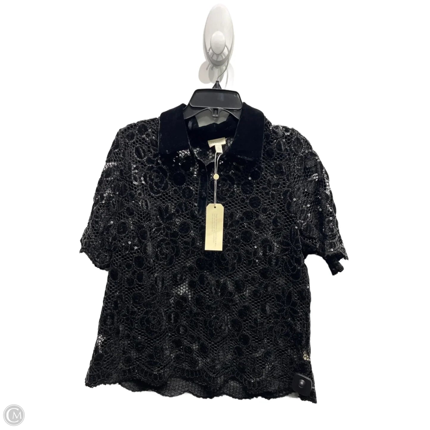 Top Short Sleeve By GREIGE In Black, Size: Xl