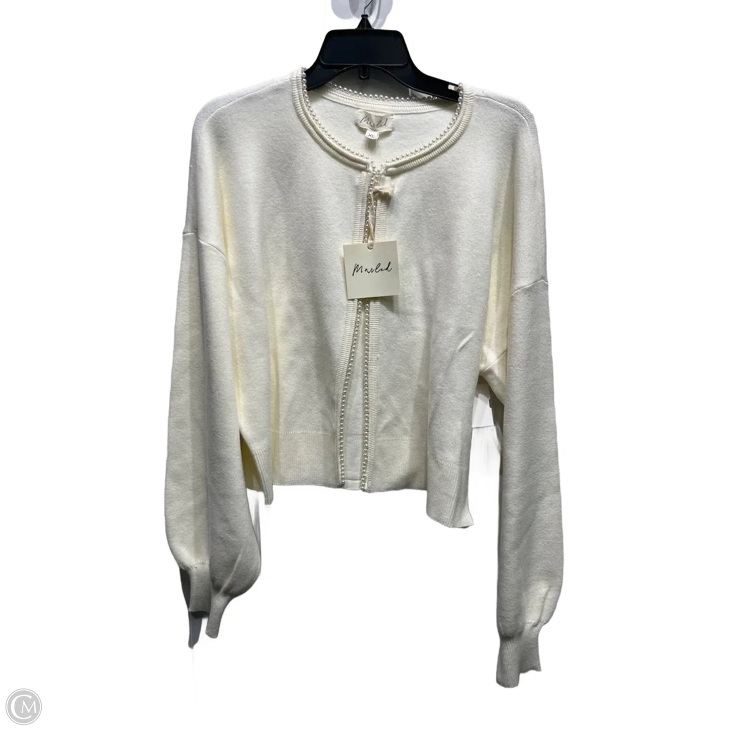 Sweater Cardigan By Marled In Ivory, Size: Xl