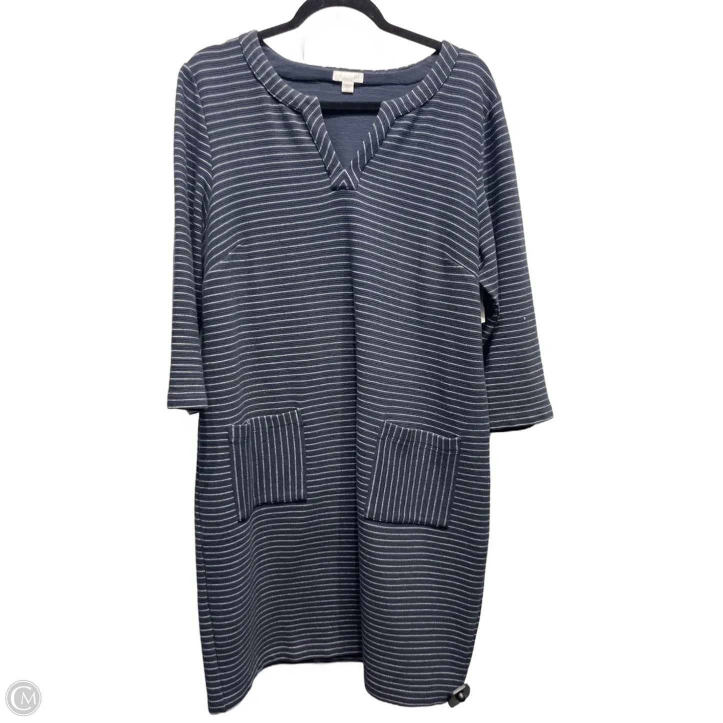 Dress Casual Midi By J. Jill In Navy, Size: L