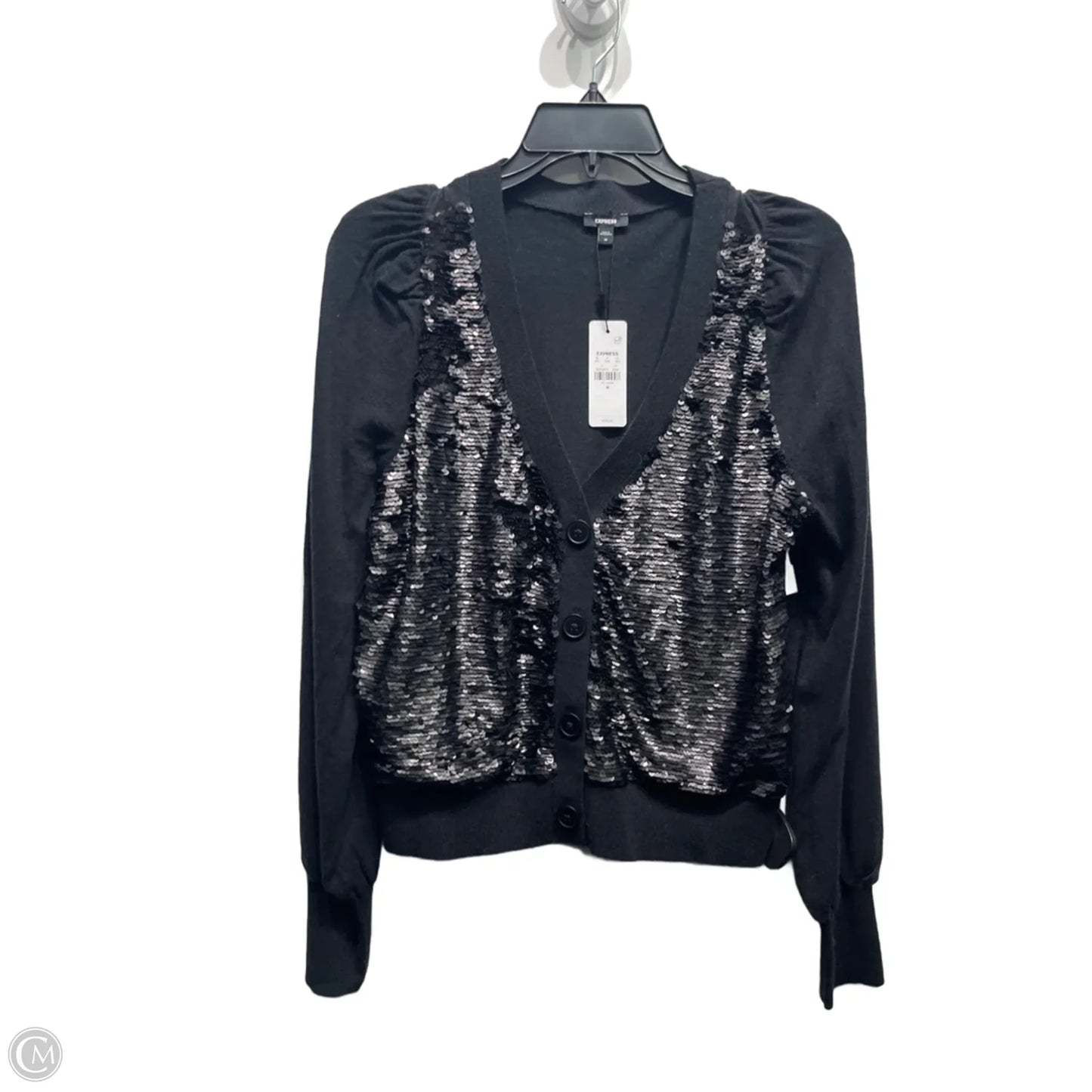 Sweater Cardigan By Express In Black, Size: M