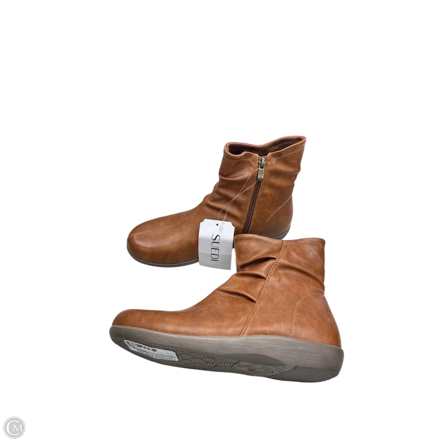 Boots Ankle Flats By Clothes Mentor In Brown, Size: 9