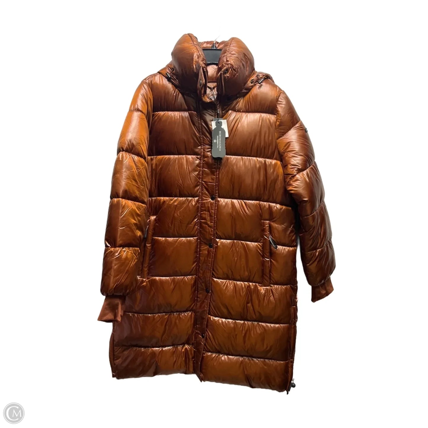 Coat Puffer & Quilted By Bcbgmaxazria In Brown, Size: L