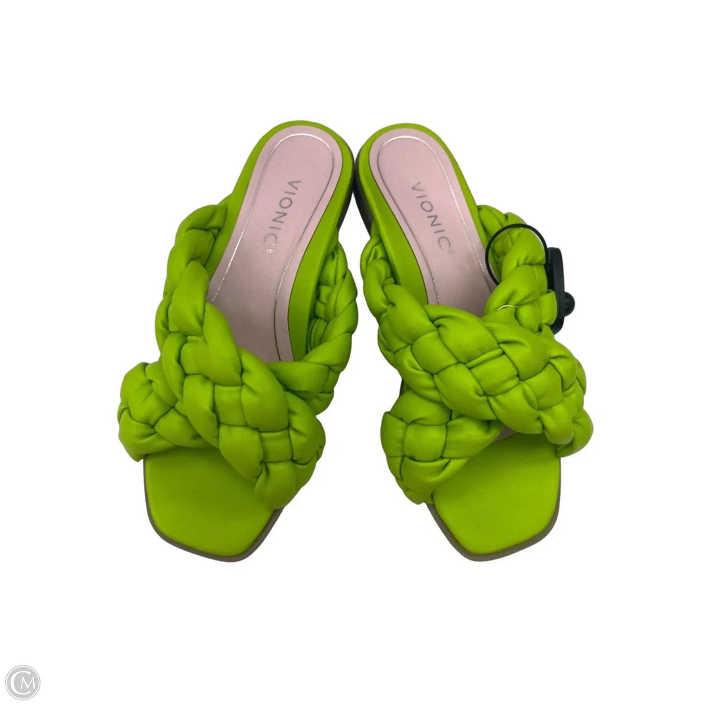 Sandals Flats By Vionic In Green, Size: 7