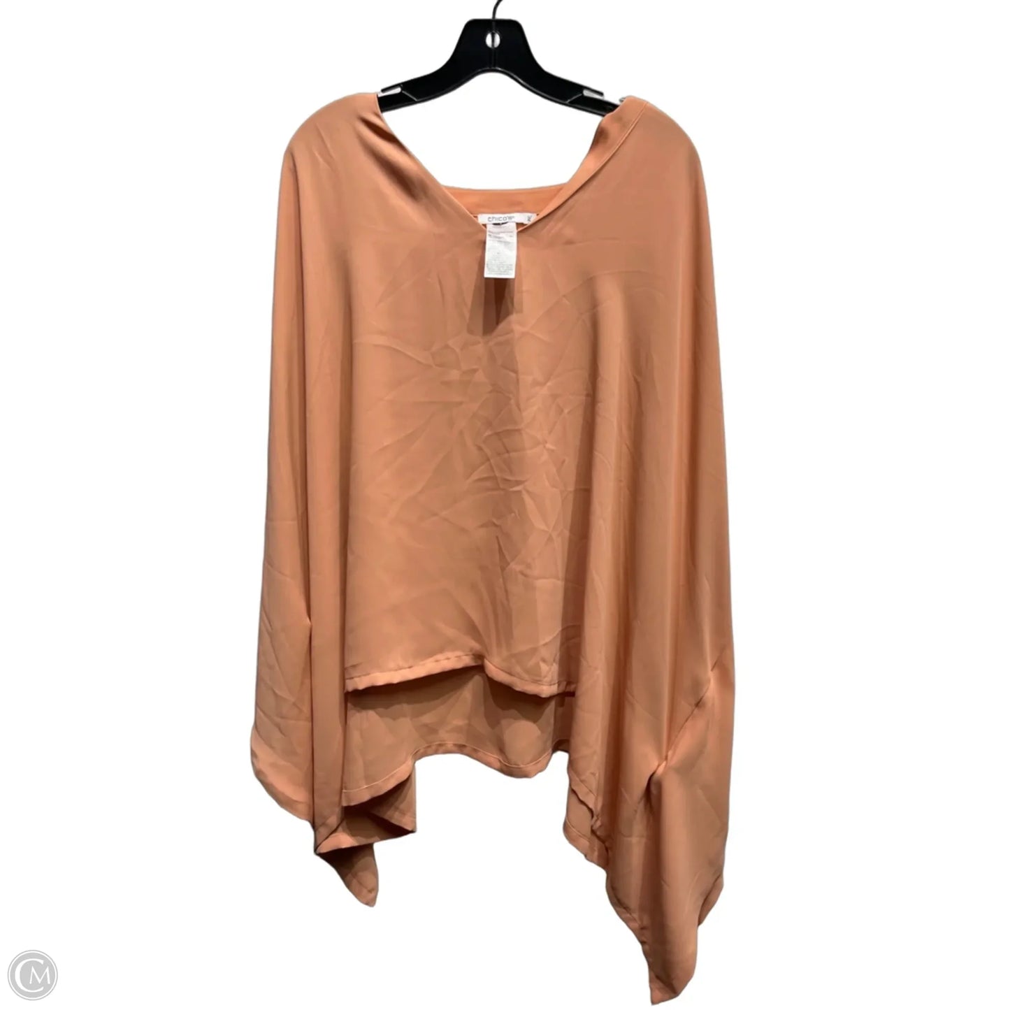 Top Short Sleeve By Chicos In Peach, Size: Xl