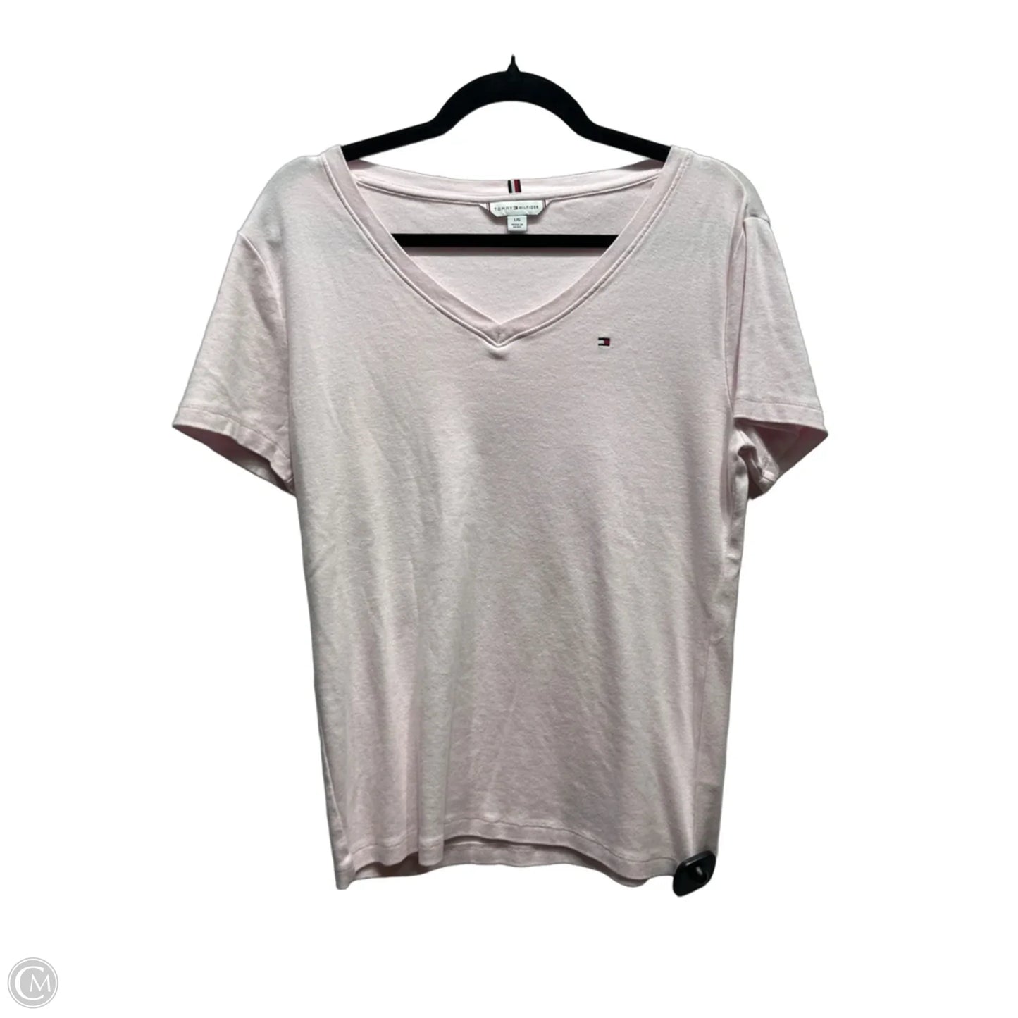 Top Short Sleeve Basic By Tommy Hilfiger In Pink, Size: L