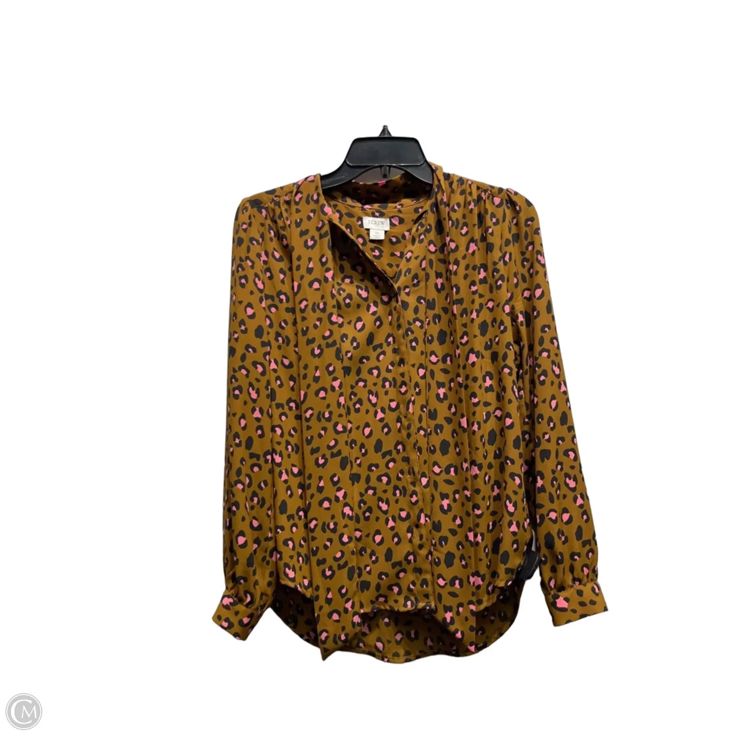 Top Long Sleeve By J. Crew In Pink & Tan, Size: Xs