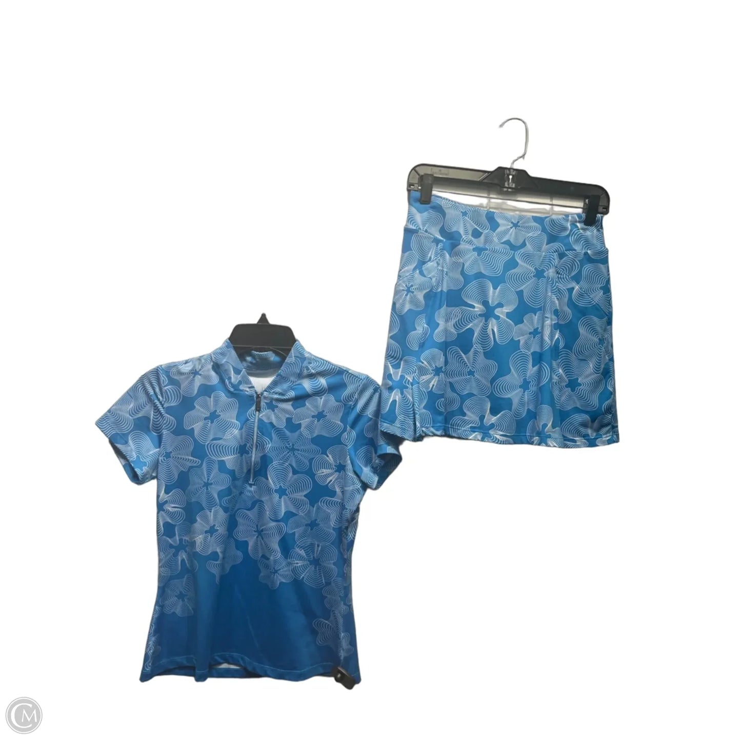 Skirt Set 2pc By Tail In Blue & White, Size: Xs