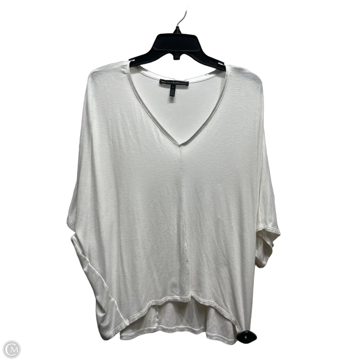 Top Short Sleeve By White House Black Market In White, Size: L