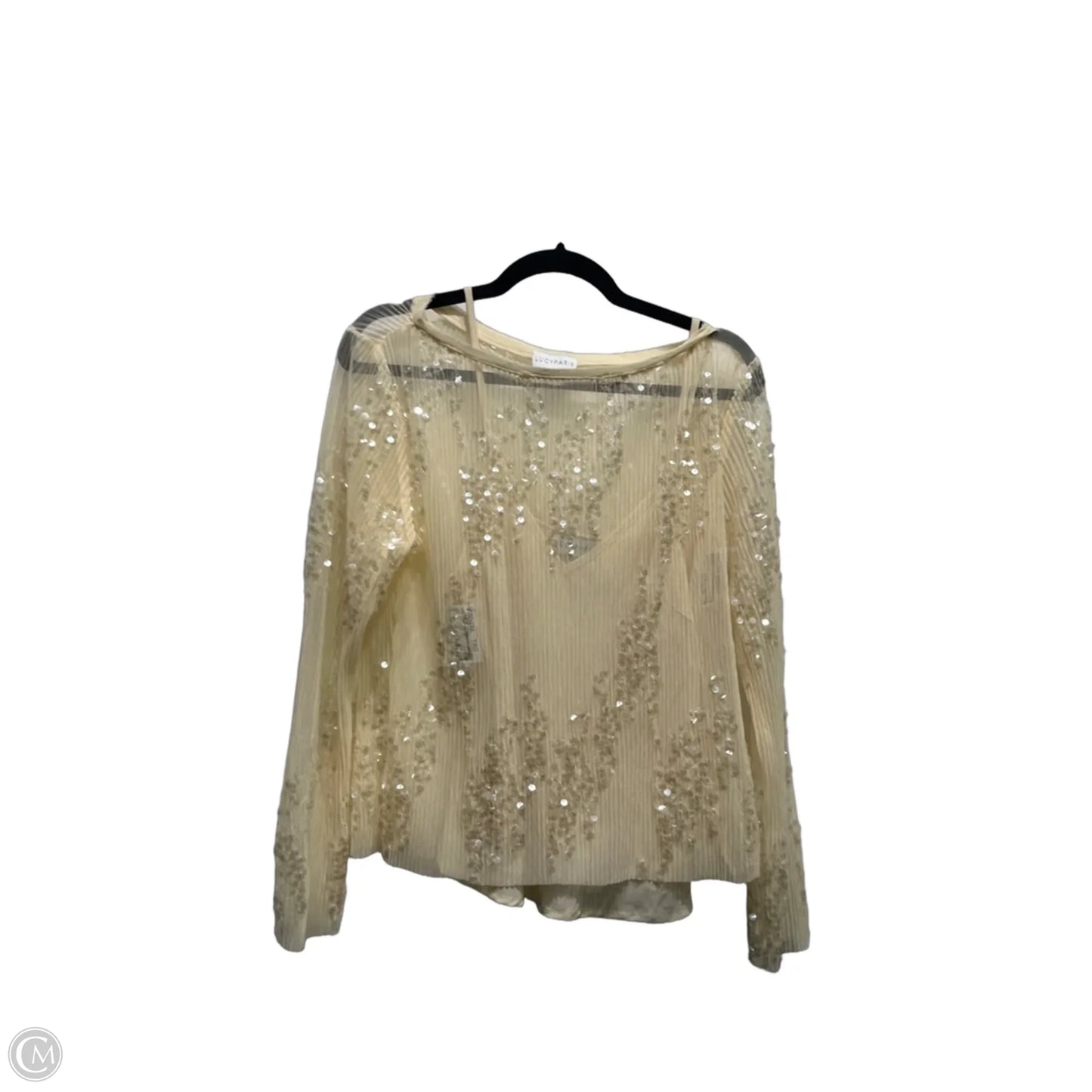 Top 2pc Long Sleeve By Lucy Paris In Cream, Size: Mp
