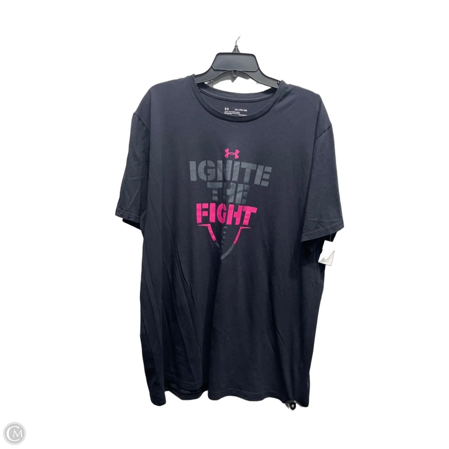 Athletic Top Short Sleeve By Under Armour In Black, Size: 2x