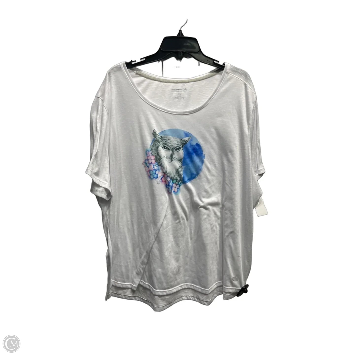 Top Short Sleeve By Reel Legends In White, Size: 3x