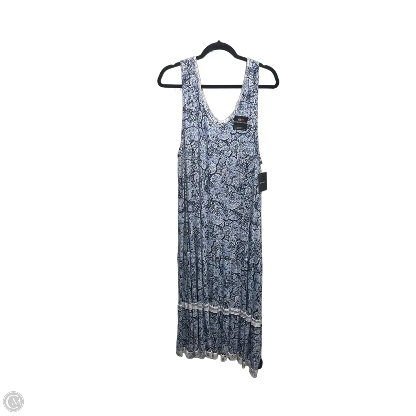 Dress Casual Midi By Ellen Tracy In Blue & White, Size: M