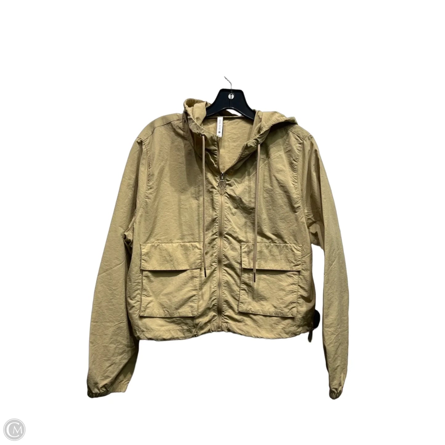 Jacket Windbreaker By Love Tree In Tan, Size: L