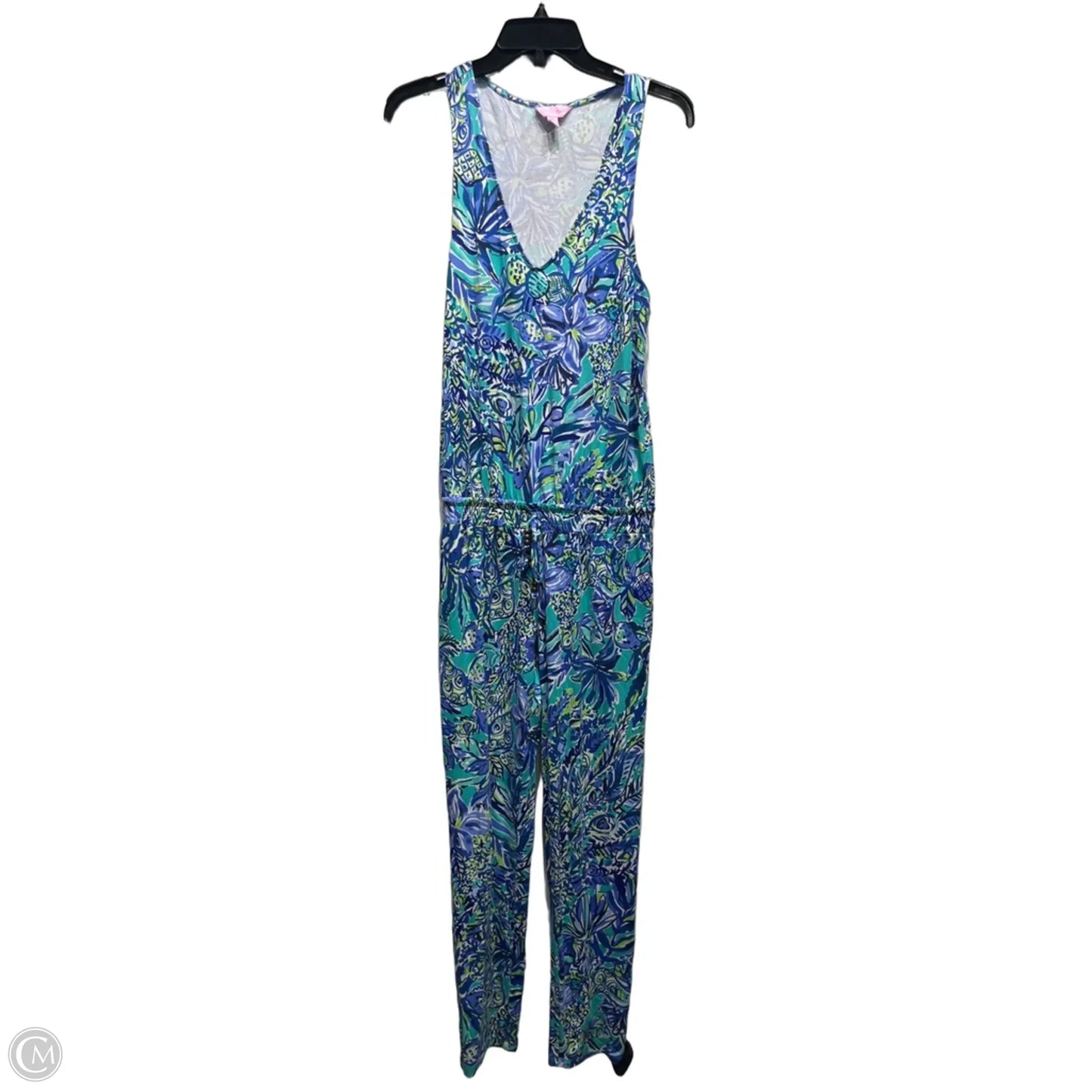 Jumpsuit Designer By Lilly Pulitzer In Blue & Green, Size: Xs