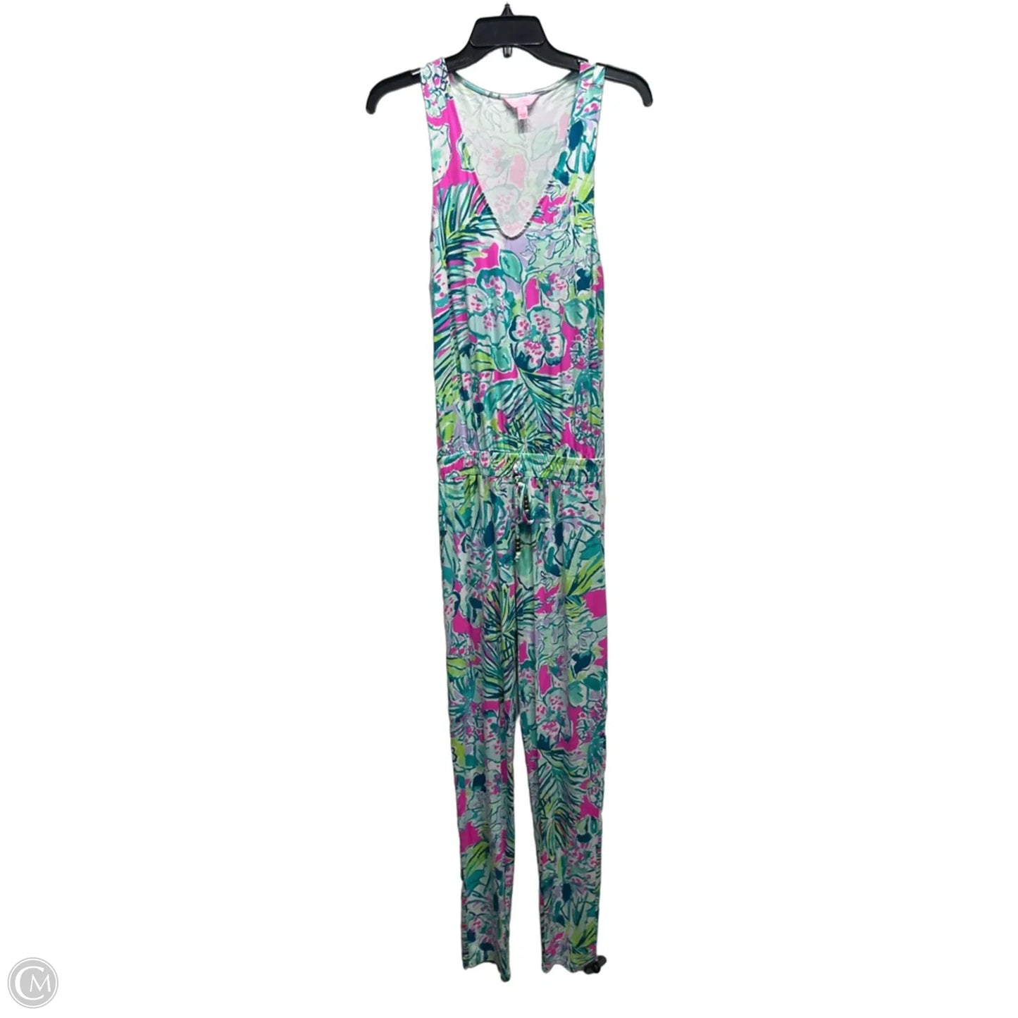Jumpsuit Designer By Lilly Pulitzer In Green & Pink, Size: Xs