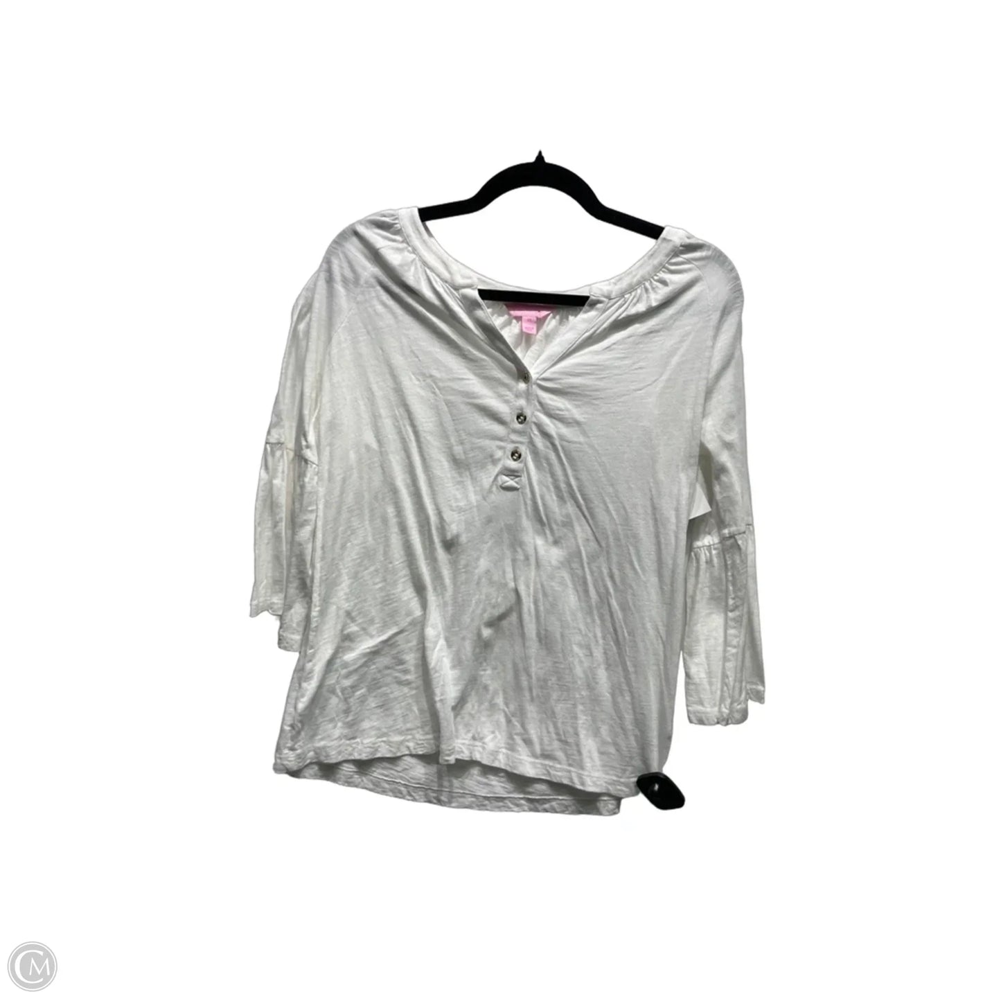 Top Long Sleeve Designer By Lilly Pulitzer In White, Size: Xs