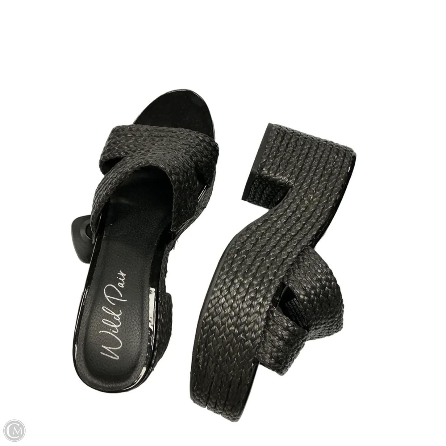 Sandals Heels Platform By Clothes Mentor In Black, Size: 9