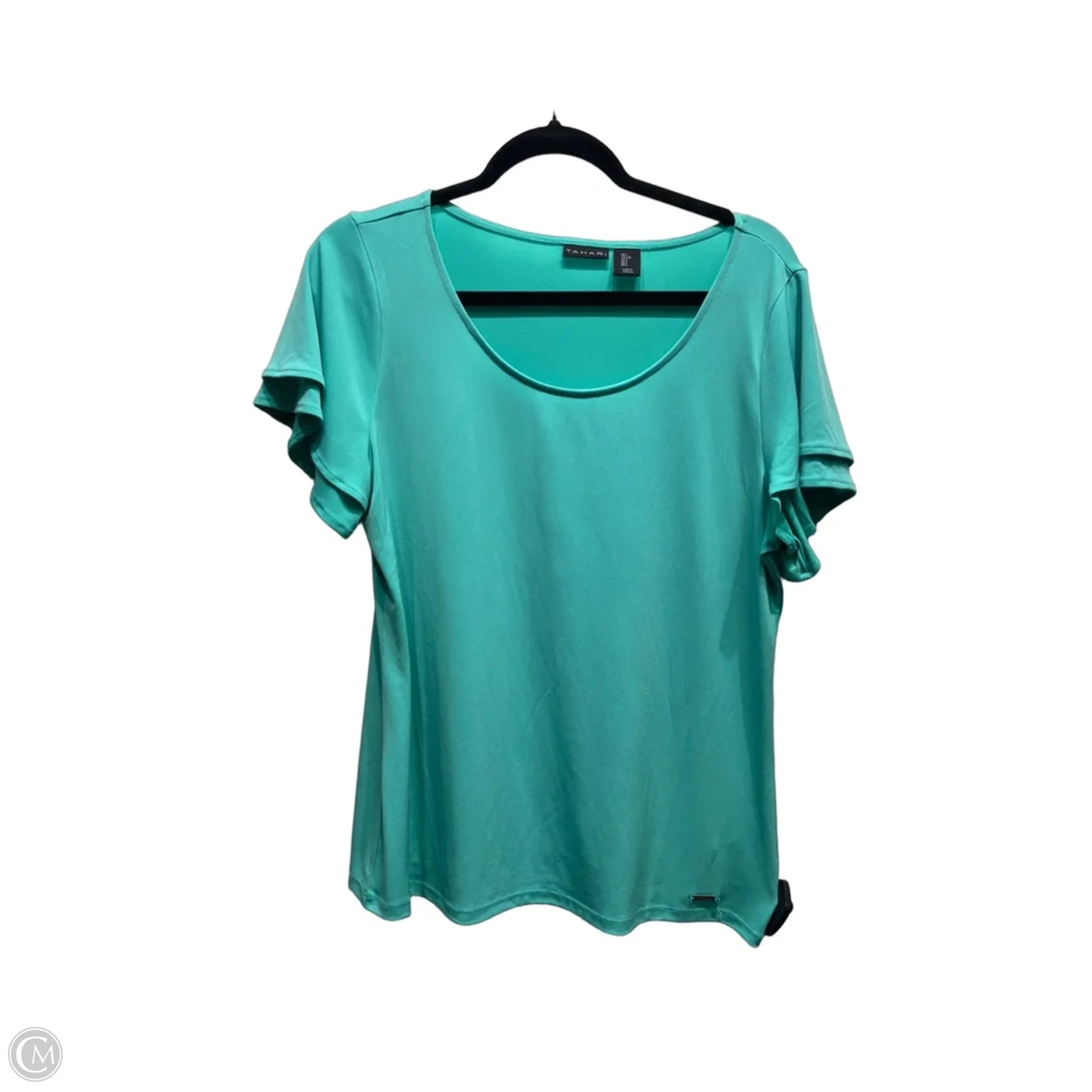 Top Short Sleeve By Tahari In Green, Size: L