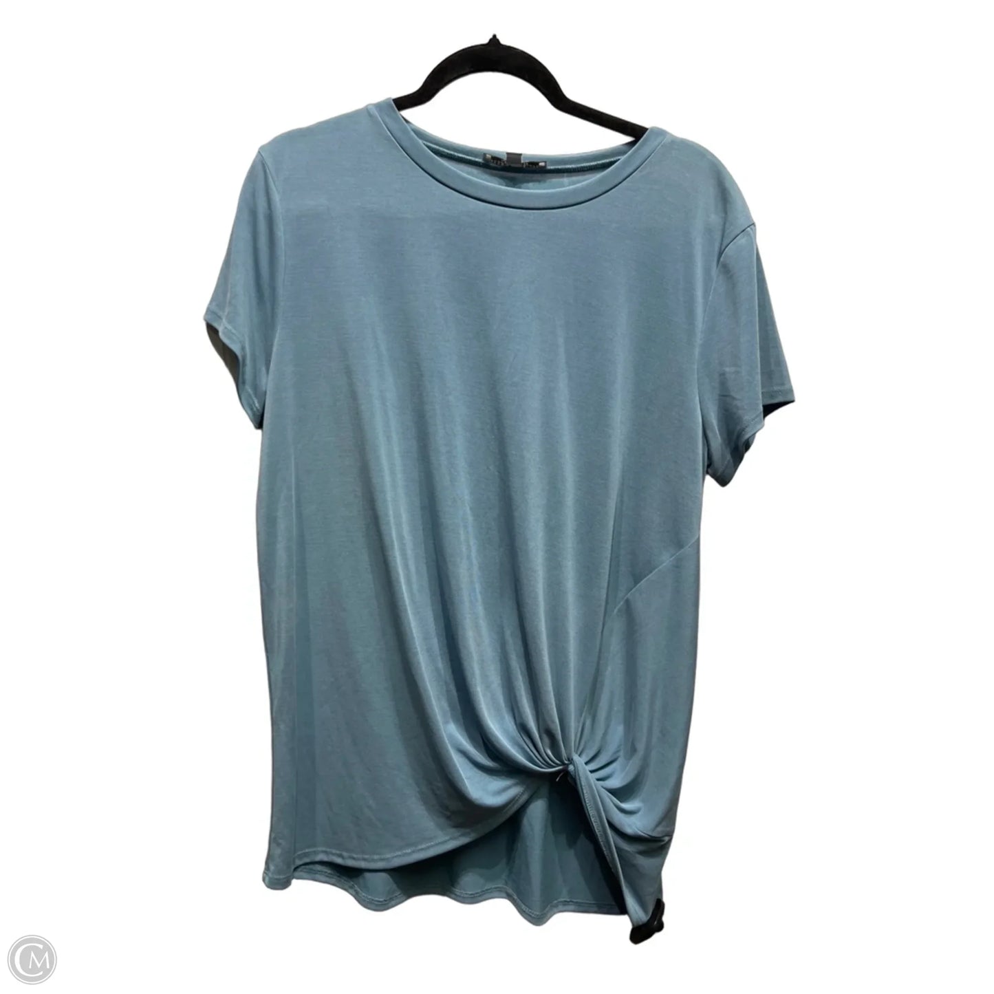 Top Short Sleeve By Green Envelope In Blue, Size: L