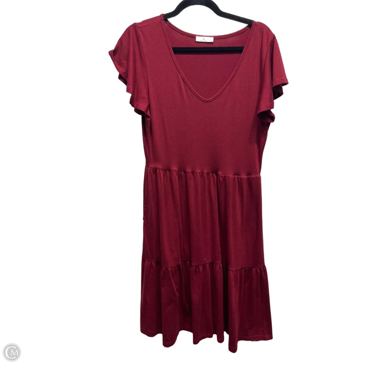 Dress Casual Short By H In Maroon, Size: M