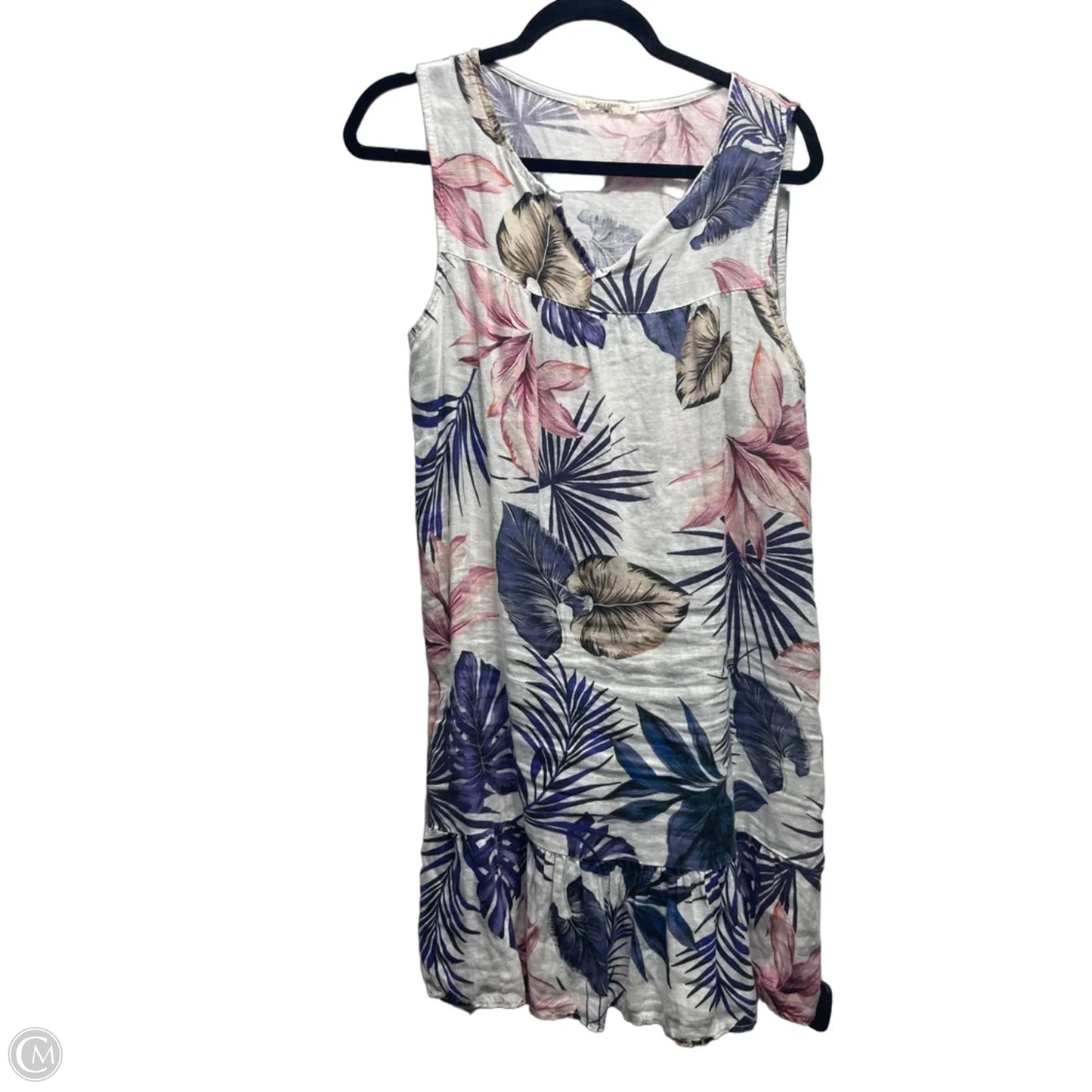 Dress Casual Short By Lungo Larno In Pink & Purple, Size: M