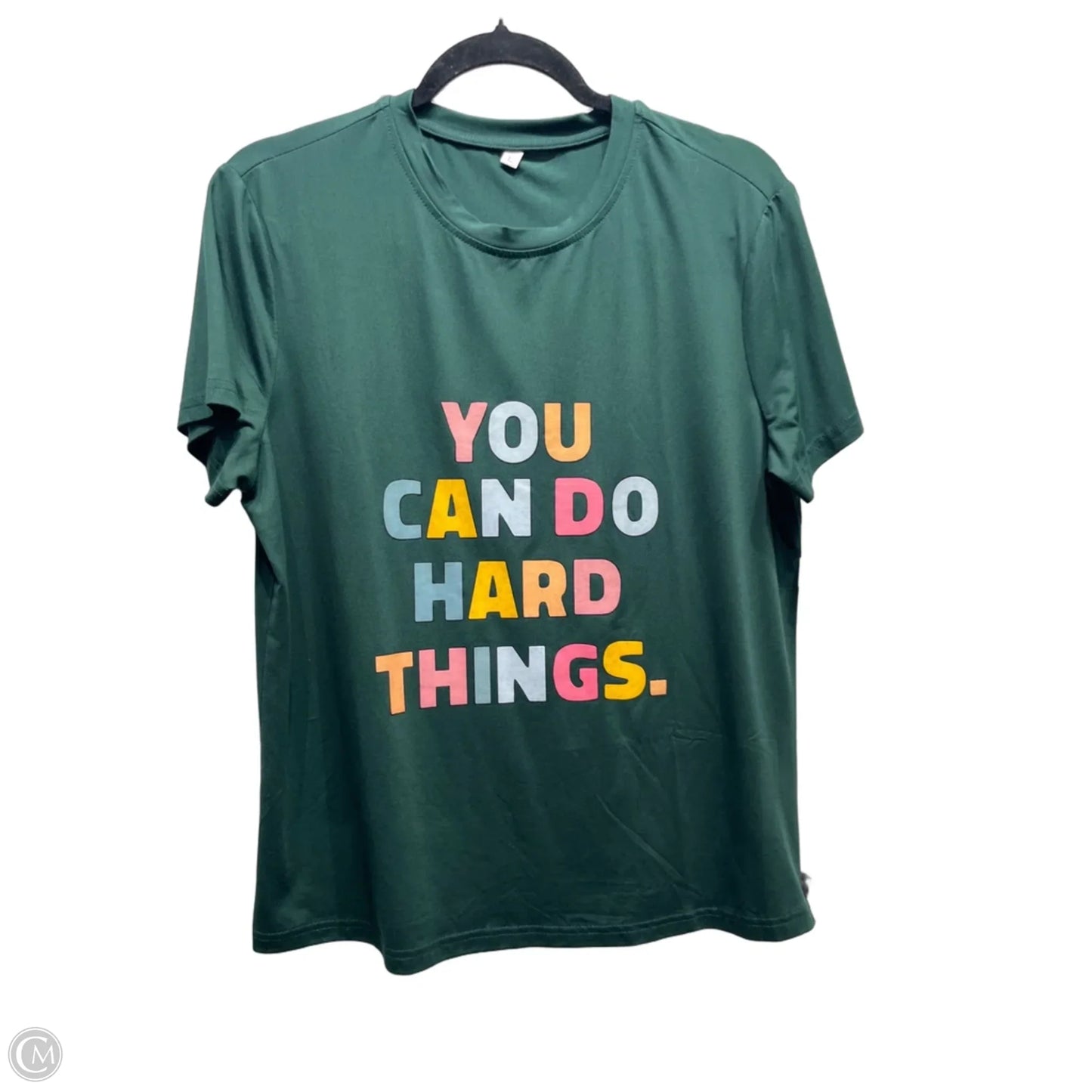 Top Short Sleeve Basic By Shein In Green, Size: L