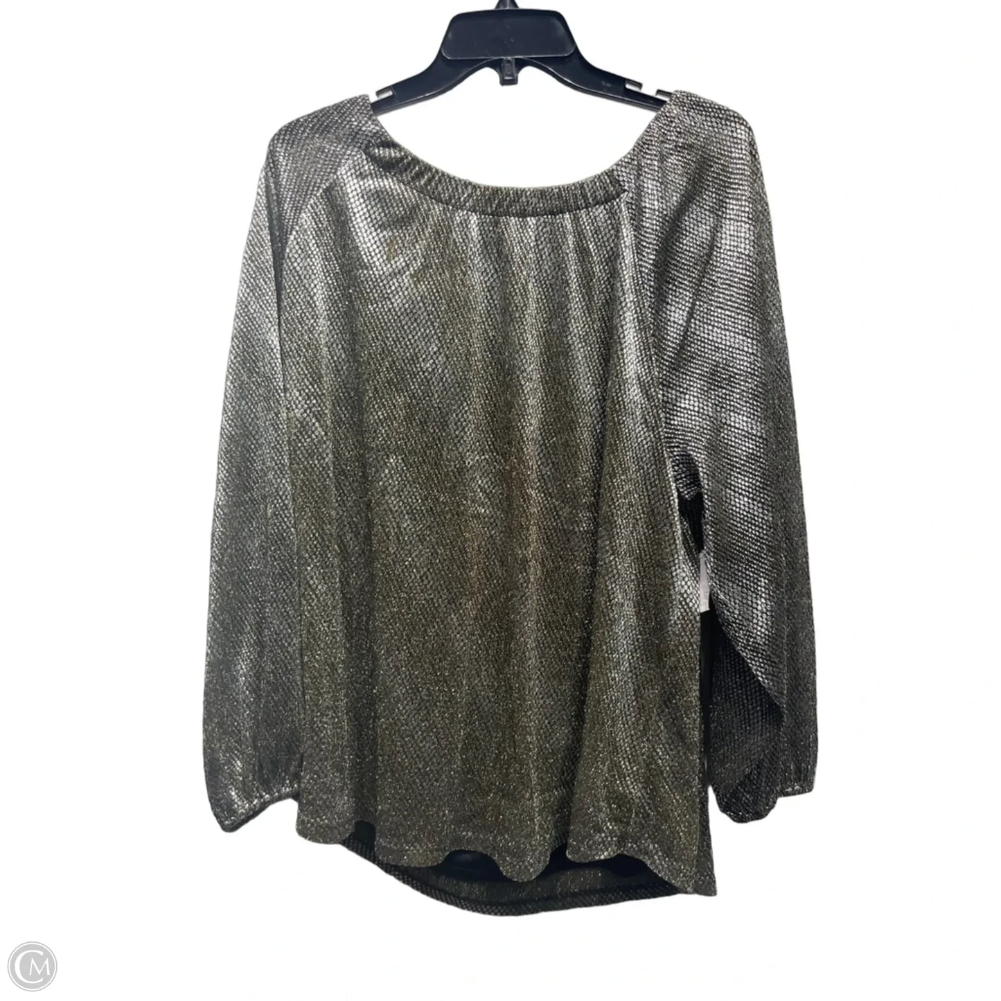 Top Long Sleeve By Chicos In Gold, Size: Xxl