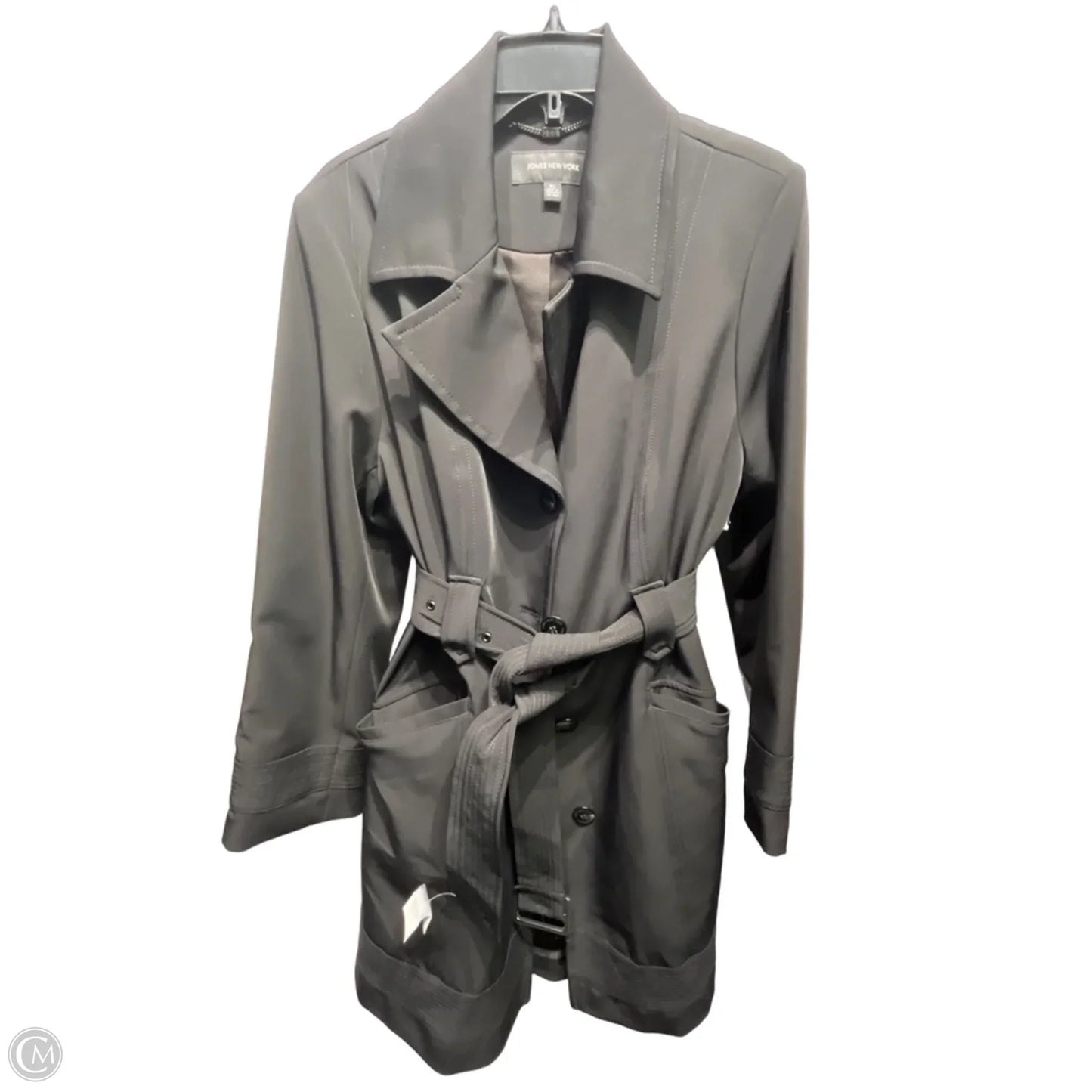Coat Trench Coat By Jones New York In Black, Size: Xl