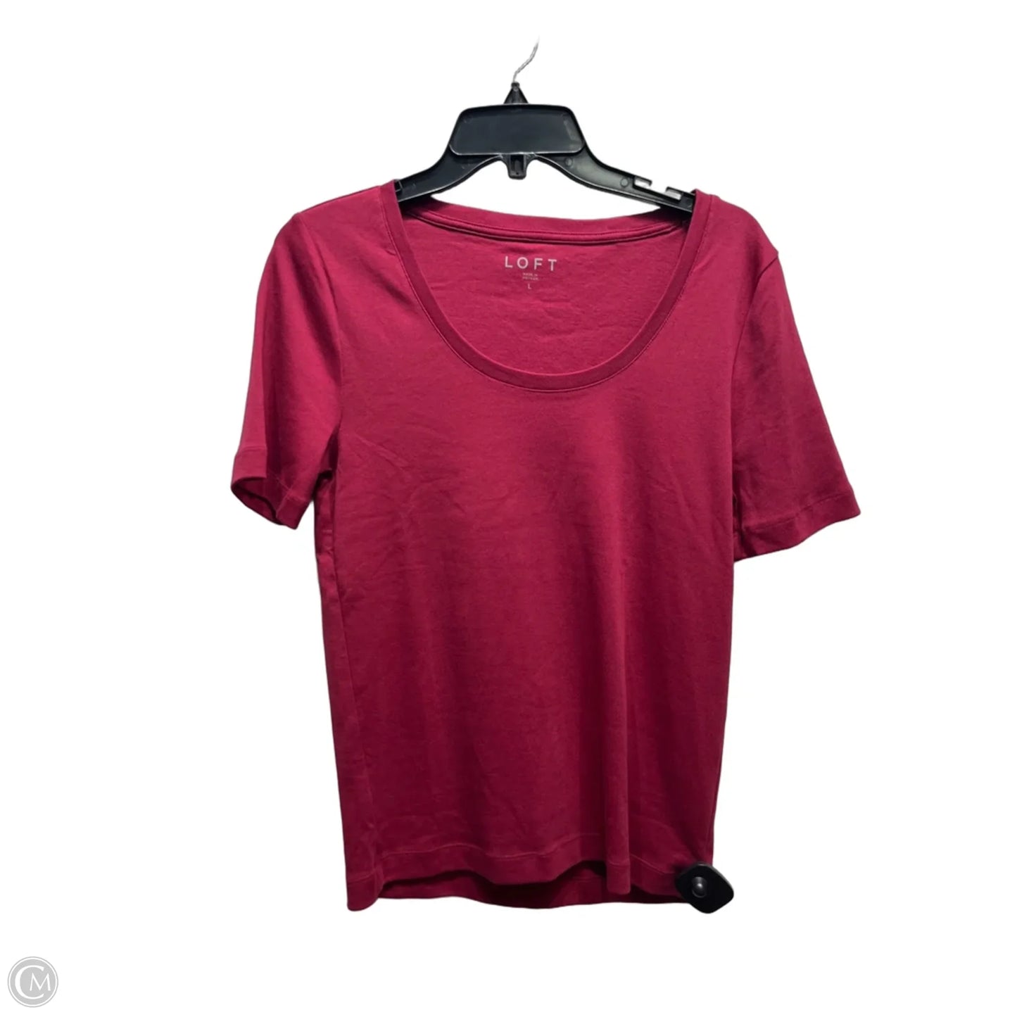 Top Short Sleeve Basic By Loft In Red, Size: L