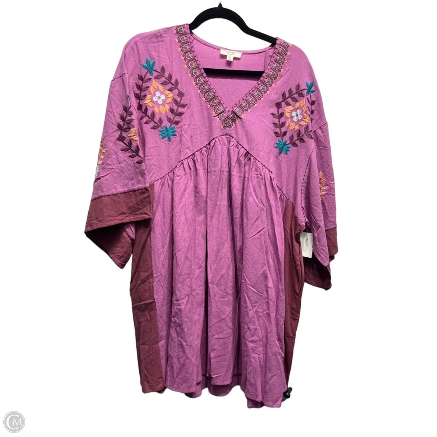 Tunic Short Sleeve By Easel In Purple, Size: S