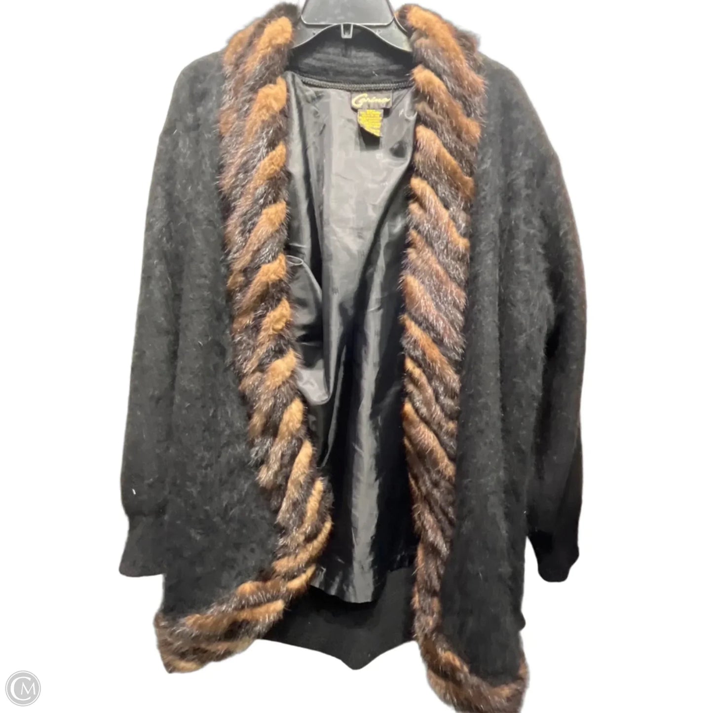 Coat Faux Fur & Sherpa By carina In Black & Brown, Size: Osfm