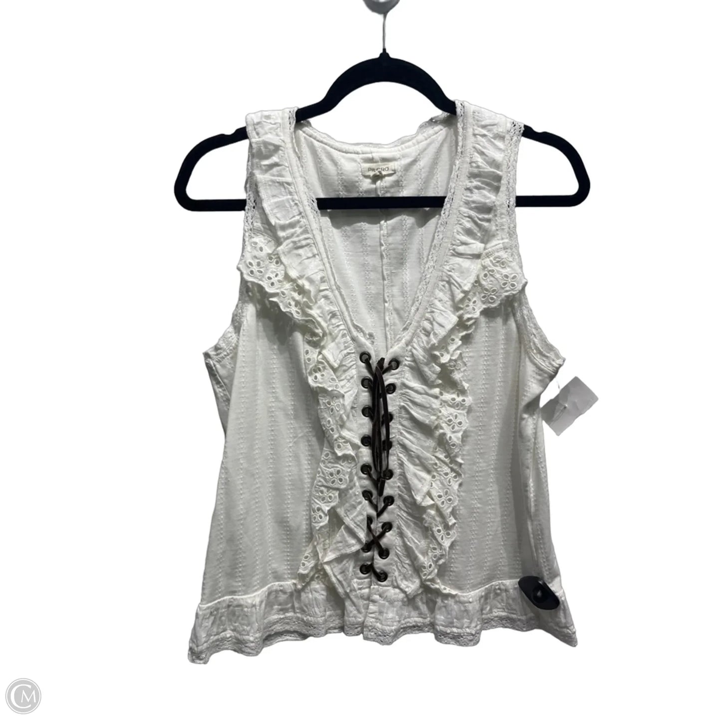 Top Sleeveless By Pilcro In White, Size: L