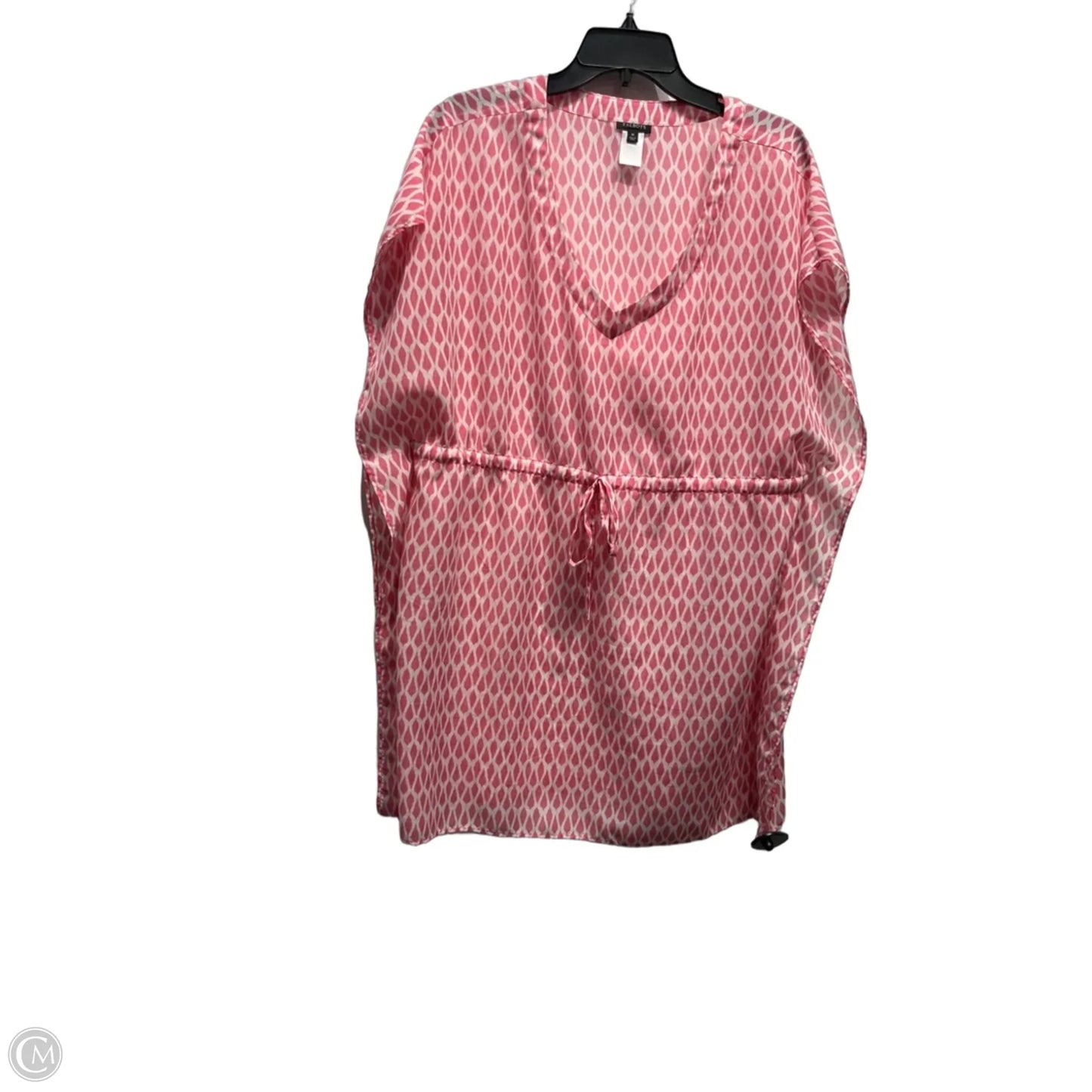 Swimwear Cover-up By Talbots In Pink & White, Size: M
