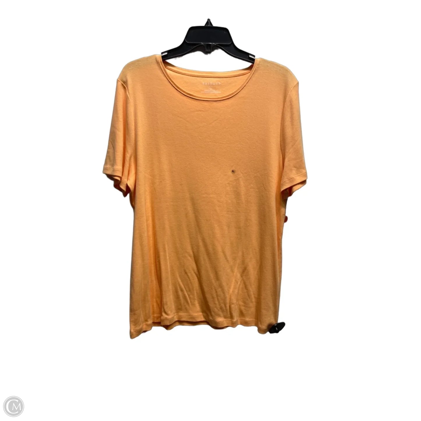 Top Short Sleeve Basic By Talbots In Orange, Size: Xl