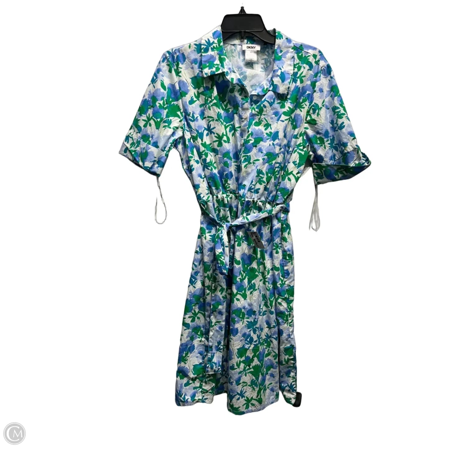 Dress Casual Short By Dkny In Blue & Green, Size: 14