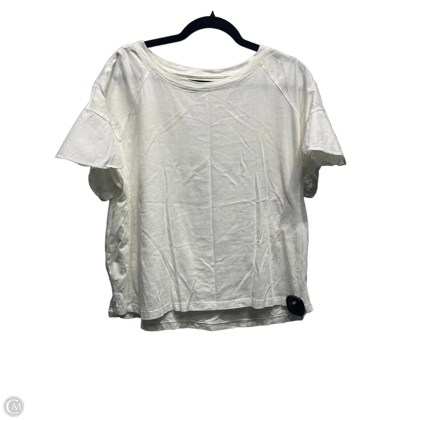 Top Short Sleeve Basic By Anthropologie In White, Size: S
