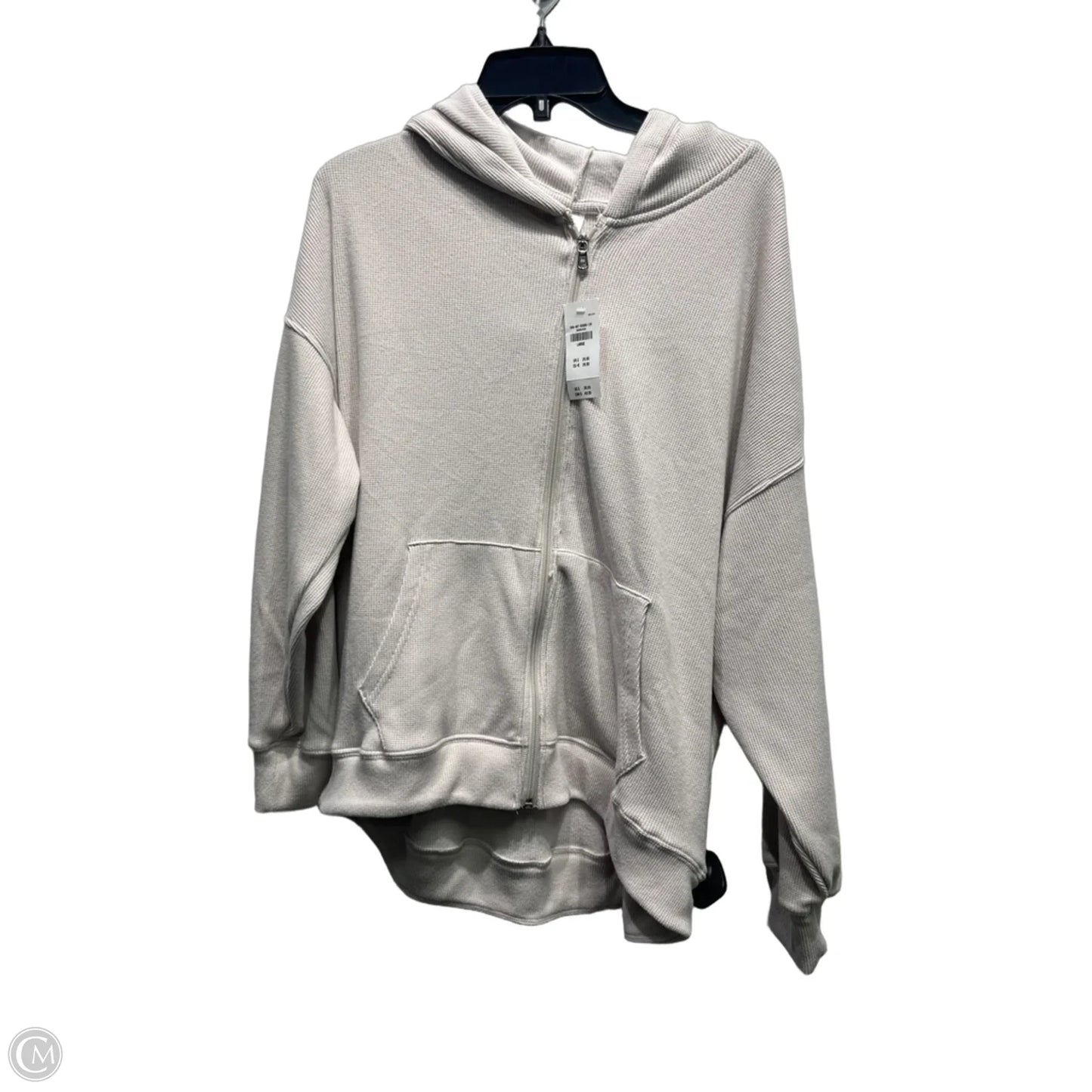 Sweatshirt Hoodie By Gilly Hicks In Beige, Size: L